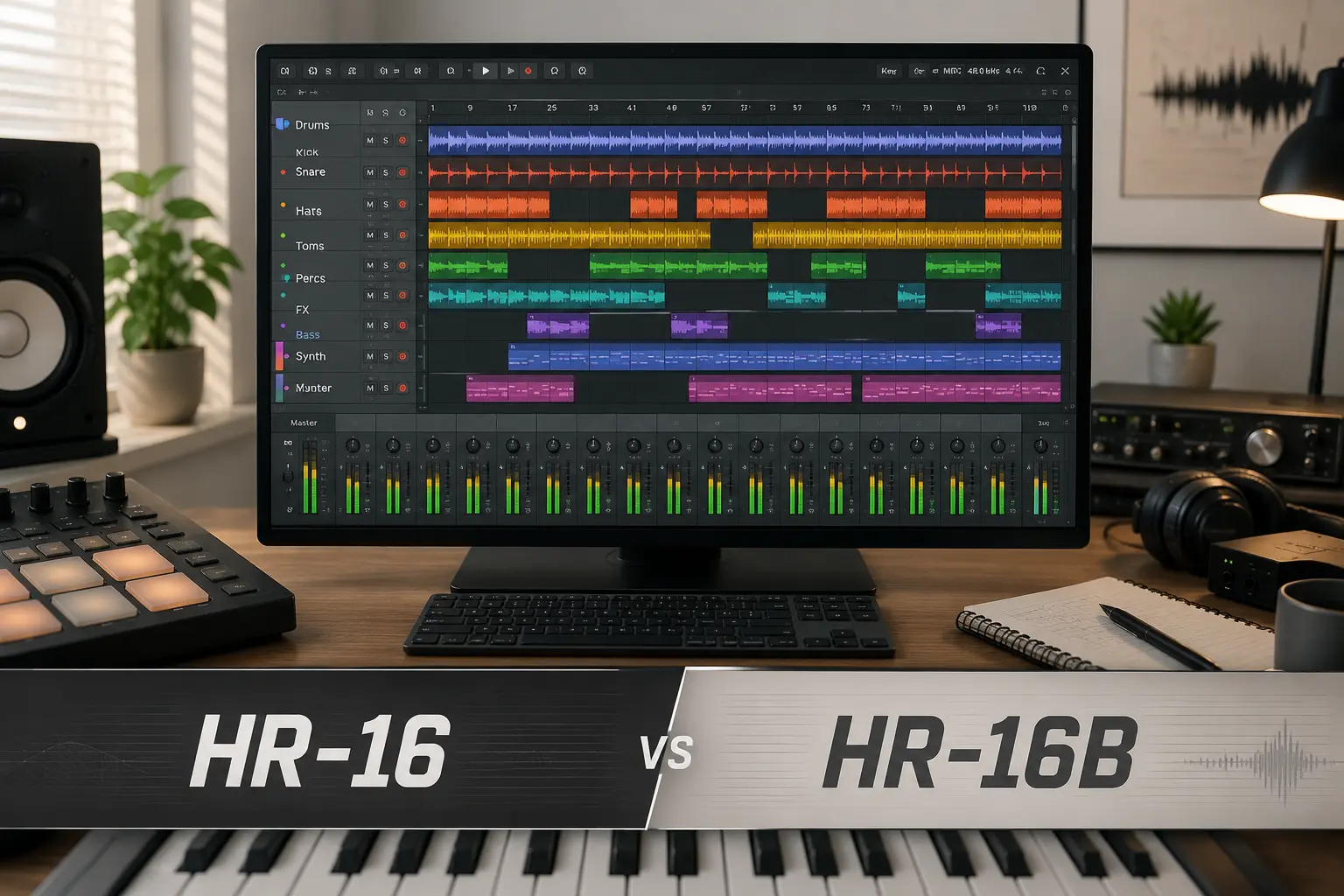 Alesis HR-16 versus HR-16B drum machine comparison