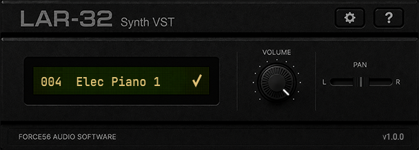 Roland MT-32 VST plugin interface - LAR-32 Synth VST