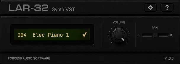 Roland MT-32 VST plugin interface - LAR-32 Synth VST