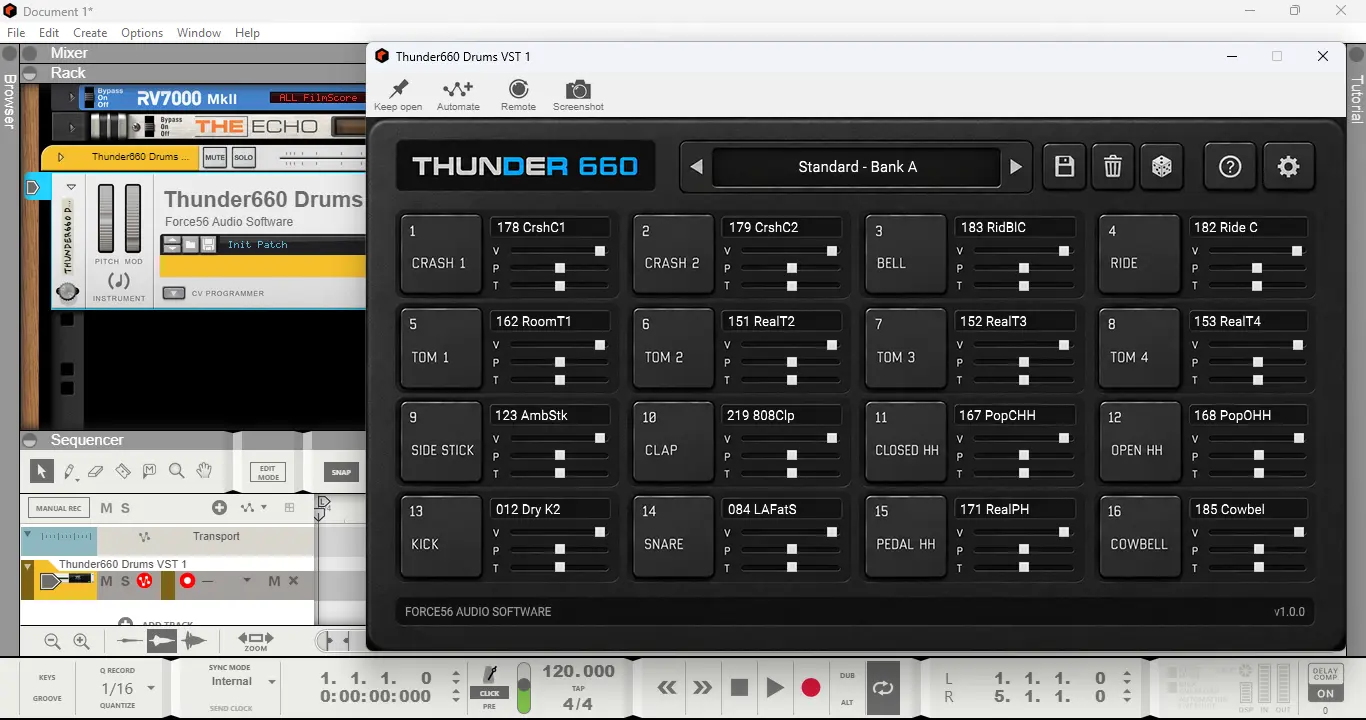 Boss DR-660 plugin running in a modern DAW