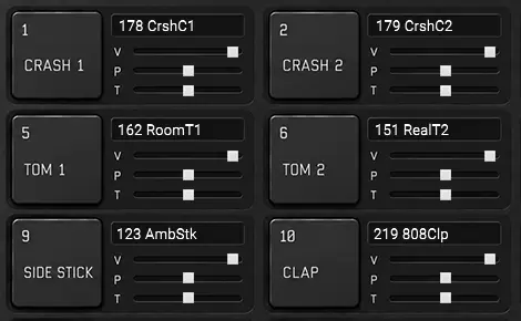 Boss DR-660 VST per-pad volume pan and tuning controls